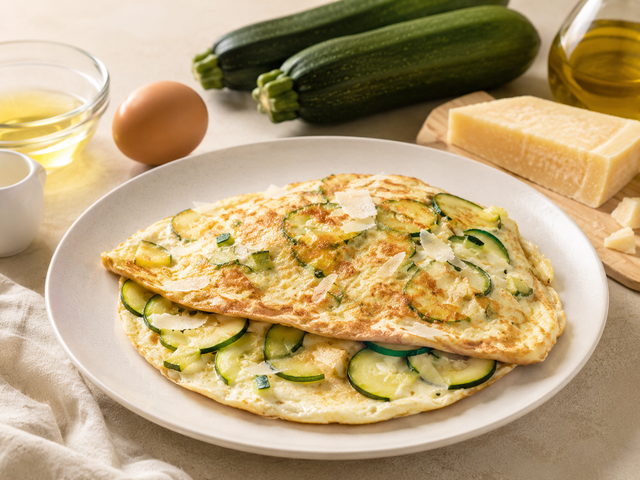 Frittata di albumi con zucchine e parmigiano — foto in arrivo