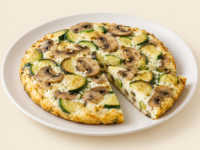 Frittata di albumi con funghi e zucchine