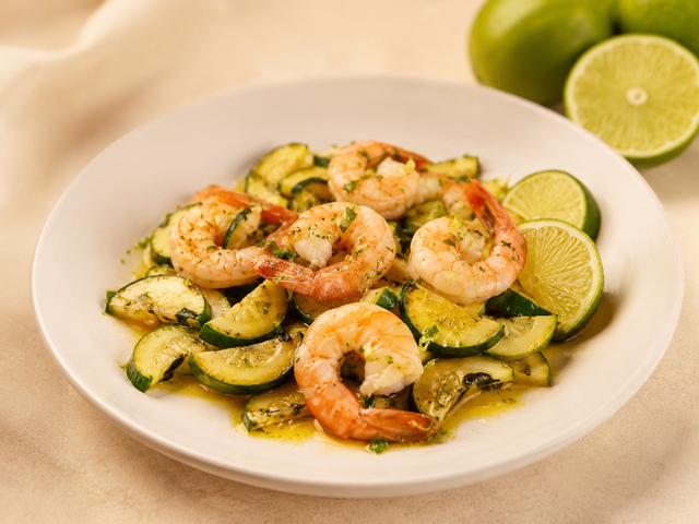 Gamberi e zucchine al lime — foto in arrivo