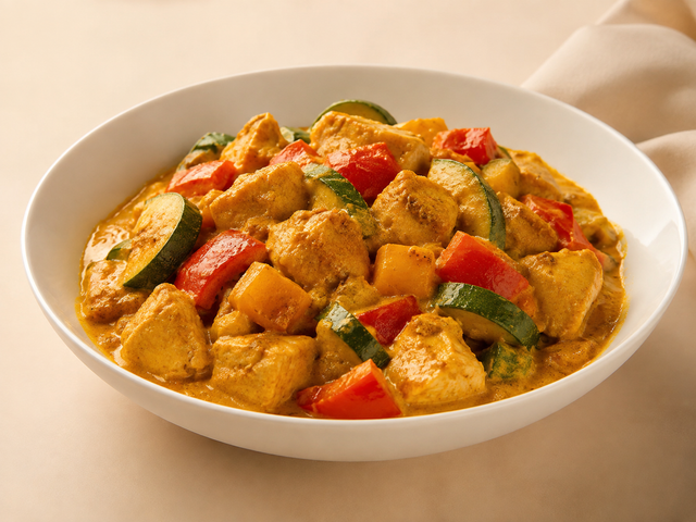 Pollo al curry con verdure — foto in arrivo