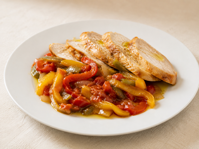Tacchino con peperonata — foto in arrivo