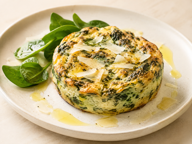 Tortino di albumi e spinaci al forno — foto in arrivo