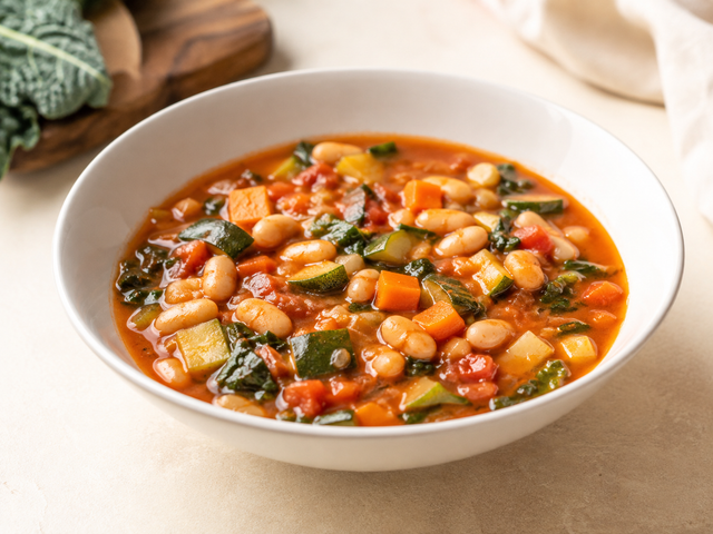 Zuppa di verdure e fagioli — foto in arrivo